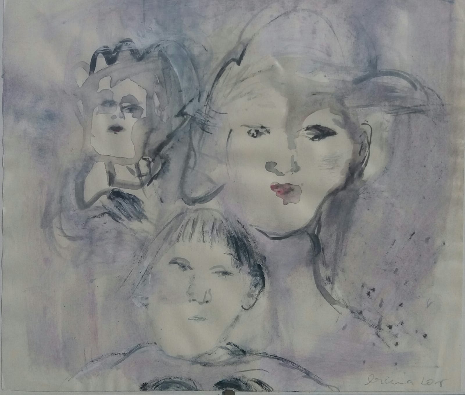 "Tja...", Acryl/Papier, 19,5x22, 2018