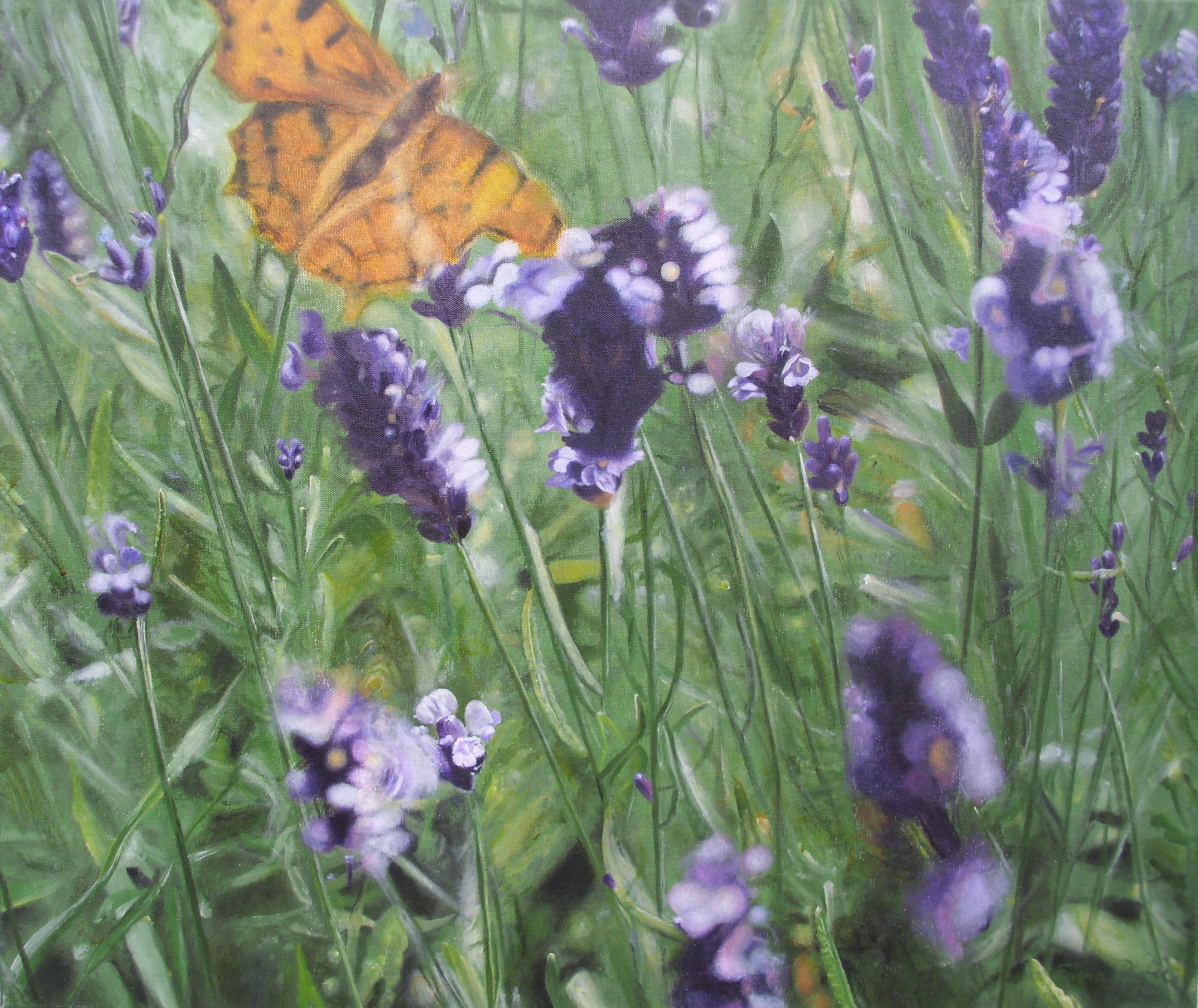 "Lavendel", &Ouml;l/Leinwand, 2tlg., 60x50, 2003