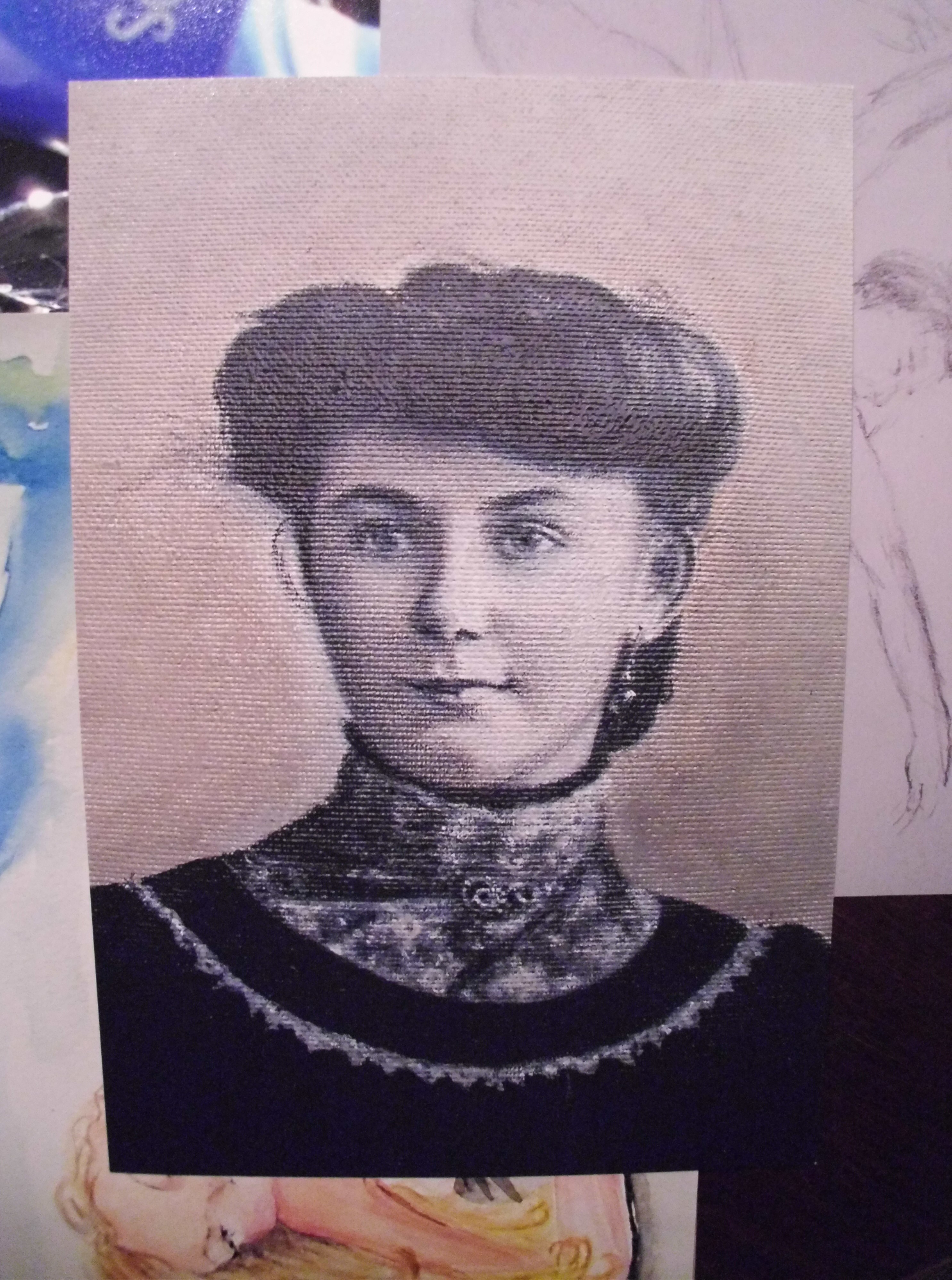 "Madame", &Ouml;l/Leinwand (Ausschnitt/Collage),  2010