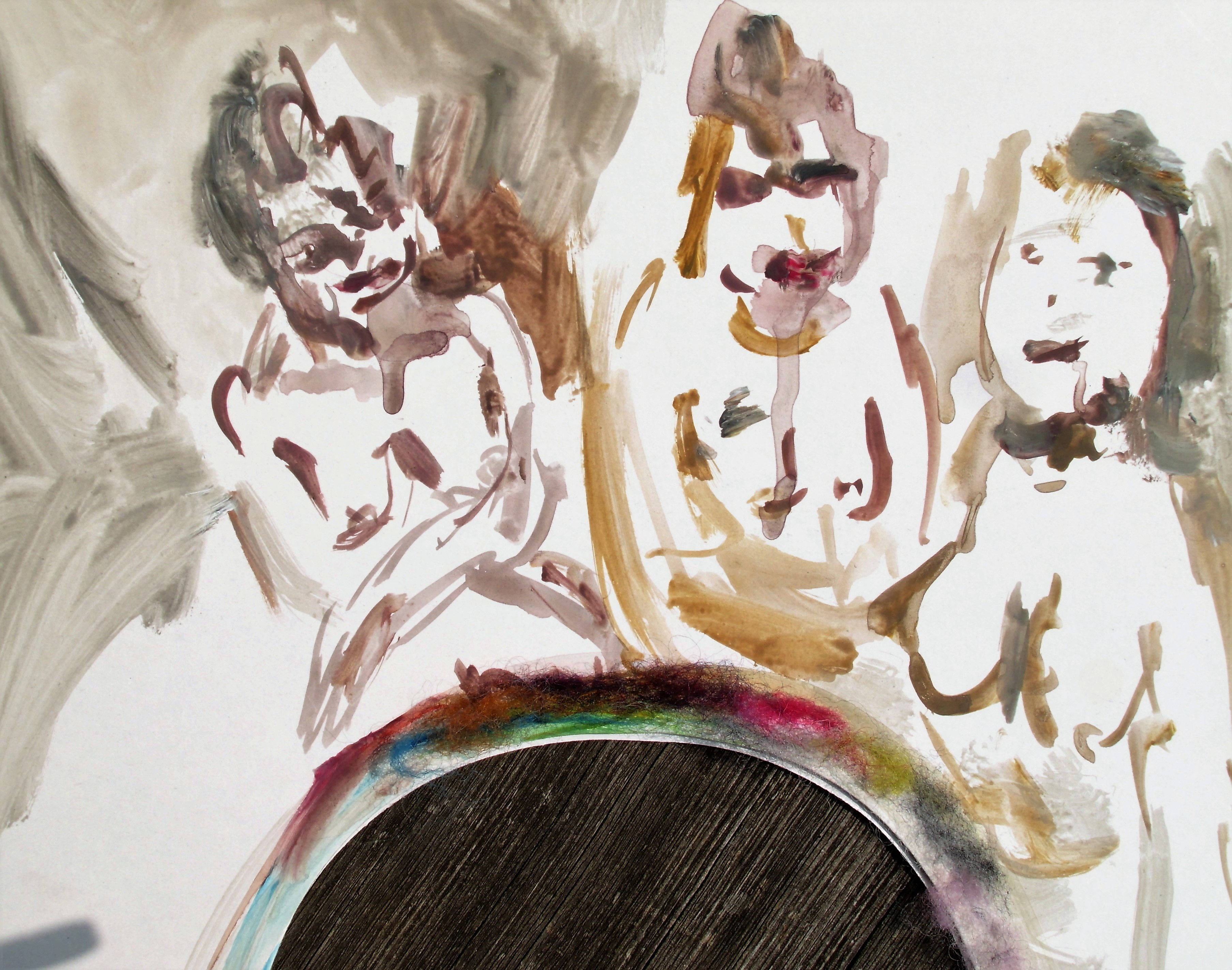 "SpielReif", Filz, Acryl, Karton, 27x23, 2016