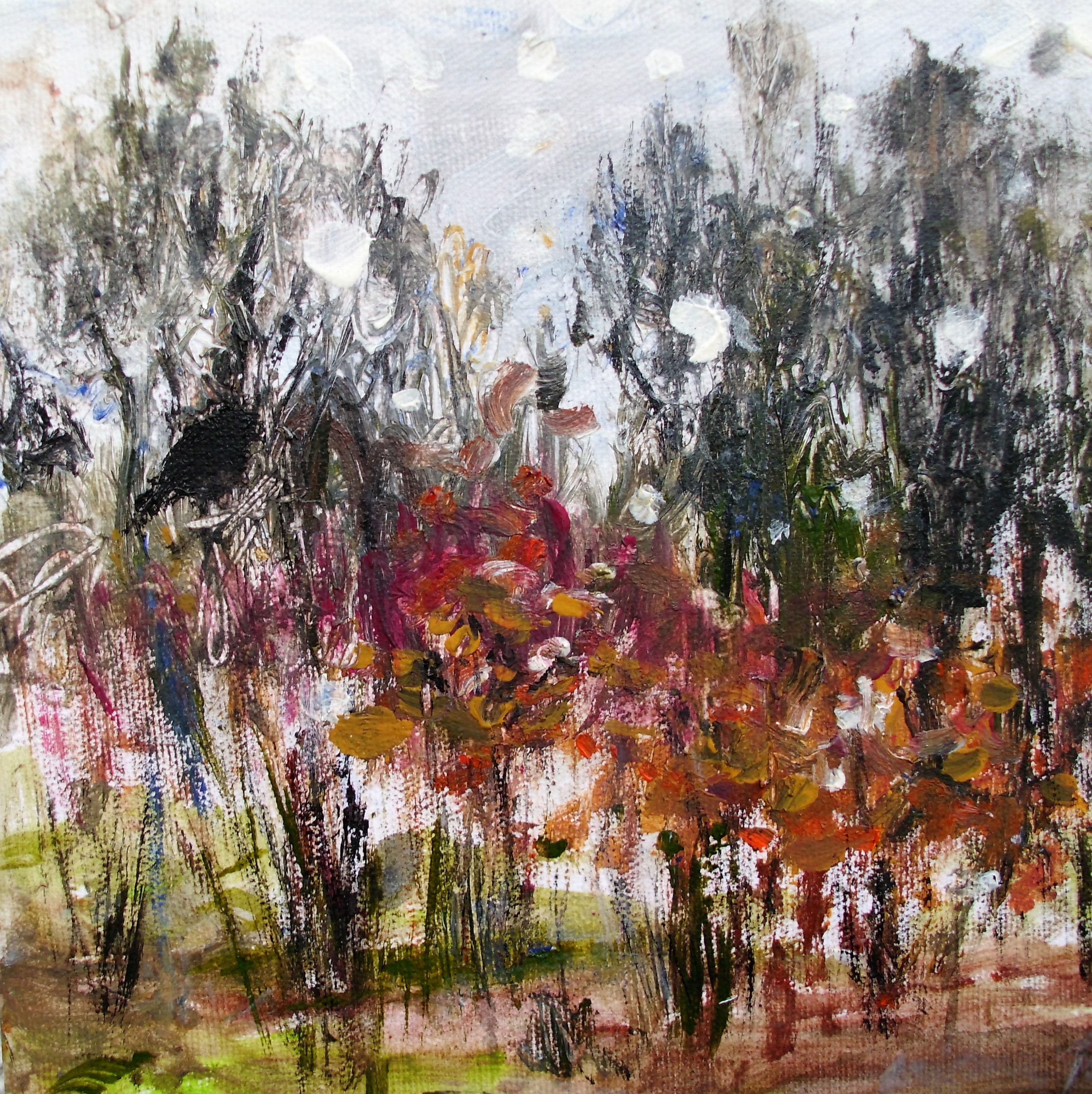 "Winterbeginn", Acryl/Leinwand, 20x20, 2015